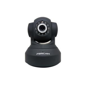 Foscam Wireless 480p Indoor Dome Shaped Pan/Tilt IP Security Camera - Black - FI8918W-BLK