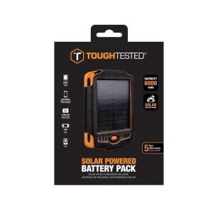ToughTested 6000 mAh Solar Battery Pack for Phones and Tablets - TT-SOLAR