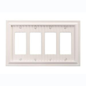 Amerelle Cottage 4 Decora Wall Plate - White - 179R4W