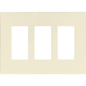 CooperWiringDevices 3 Gang Screwless Decorator Polycarbonate Wall Plate - Light Almond - PJS263LA