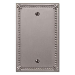 CreativeAccents Imperial Bead 1 Blank Wall Plate - Brushed Nickel - 3000BN
