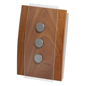 Honeywell Decor Series Wireless Door Chime, Wood with Satin Nickel Accent - RCWL3503A