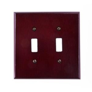 Amerelle Rosewood 2 Toggle Wall Plate - 177TT