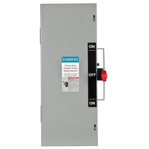 Siemens Double Throw 30 Amp 600-Volt 3-Pole Indoor Non-Fusible Safety Switch - DTNF361