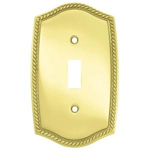 Liberty Colonial 1 Toggle Rope 1 Wall Plate - Solid Brass - 67398