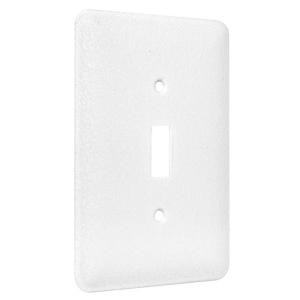HubbellTayMac 1-Gang Toggle Maxi Metal Wall Plate - White Textured (25-Pack) - WMTW-T-HD