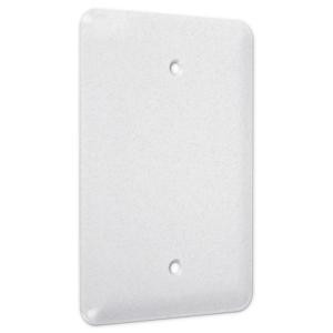 HubbellTayMac 1-Gang Blank Maxi Metal Wall Plate - White Textured (25-Pack) - WMTW-B-HD