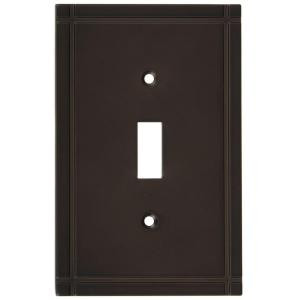 Stanley-NationalHardware Ranch 1 Toggle Wall Plate - Oil Rubbed Bronze - V8069 SGL GFCI PLTORB RA