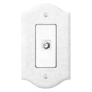 CreativeAccents Steel 1 Video Wall Plate - Silver Steel - 9VSL117VC