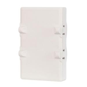 GlobeElectric 4-Outlet Multi-Tap Space Plug Wall Tap - White Finish - 47515