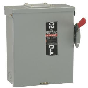 GE 100 Amp 240-Volt Fusible Outdoor General-Duty Safety Switch - TG3223R