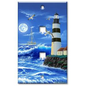 ArtPlates Lighthouse at Night 2 Phone Jack Wall Plate - DPH-661