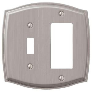  Sonoma 1 Toggle 1 Decora Wall Plate - Brushed Nickel - 159TRBN