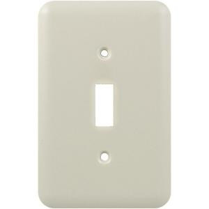 GE 1 Toggle Steel Switch Wall Plate - Ivory - 52426