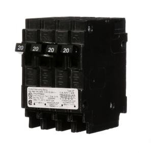 Siemens Triplex Two Outer 20 Amp Single-Pole and One Inner 20 Amp Double-Pole-Circuit Breaker - Q22020CT