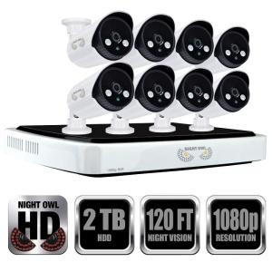 NightOwl 8-Channel Full 1080p Network Video Recorder with 2TB HDD and 8 Night Vision 1080p HD IP Cameras - NVR10-882