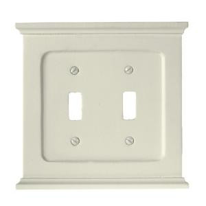 Amerelle Mantel 2 Toggle Wall Plate - White - 178TTW