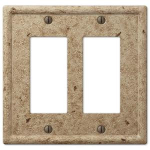 Amerelle Textured Stone 2 Decora Wall Plate - Light Noche - 8351RRNC