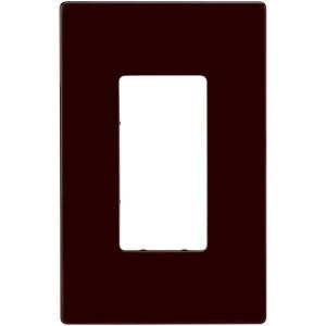 CooperWiringDevices 1-Gang Screwless Decorator Polycarbonate Wall Plate - Brown - PJS26B-L