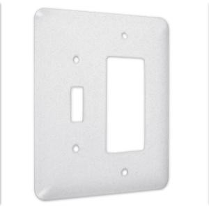 HubbellTayMac 2-Gang Toggle and Decorator Princess Metal Wall Plate - White Textured (20-Pack) - WRTW-TR-HD