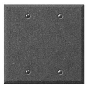 CreativeAccents 2 Gang Toggle Steel Decorative Wall Plate - Textured Antique Pewter - 9TAP122