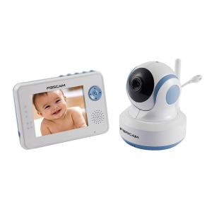 Foscam Wireless Indoor Dome Shaped Digital Video Baby Monitor with Pan/Tilt - White - FBM3502