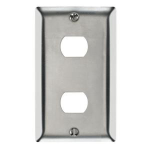 Pass&Seymour 1 Gang Horizontal Opening 2 Toggle Wall Plate - Stainless Steel - SSK2
