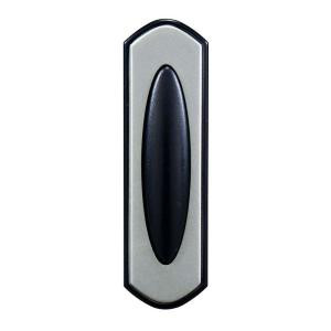 HeathZenith Wireless Battery Operated Push Button, Black and Satin Nickel - SL-7303-02