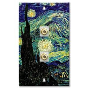 ArtPlates Van Gogh Starry Night 2 Cable Wall Plate - DCAB-5