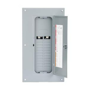 SquareD Homeline 125 Amp 20-Space 40-Circuit Indoor Main Plug-On Neutral Lug Load Center with Cover - HOM2040L125PC