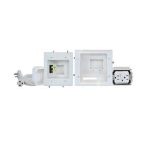 DataComm Recessed Pro-Power Kit with Duplex Surge Suppressor and Straight Blade Inlet - 45-0028-WH