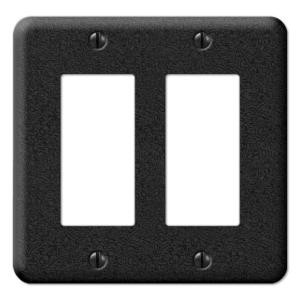 CreativeAccents Steel 2 Decora Wall Plate - Fractured Charcoal - 9VFC127