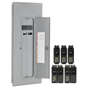 SquareD Homeline 200 Amp 40-Space 40-Circuit Indoor Main Breaker Load Center with Cover Value Pack - HOM40M200VP