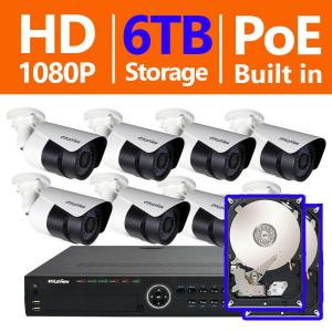 LaView 16-Channel 1080P IP Surveillance 6TB NVR Security System (8) 1080P Wired Indoor/Outdoor Cameras Free Remote View - LV-KN99EILSA4-T6
