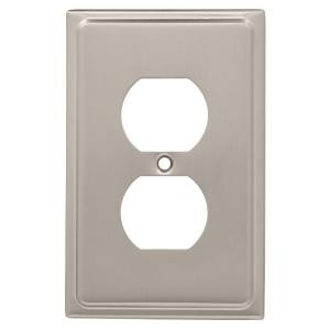 Liberty Country Fair 1 Duplex Outlet Wall Plate - Satin Nickel - 126362