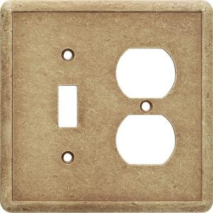 HamptonBay 2-Gang 1 Toggle Combination Wall Plate in Noche - SWP108-02
