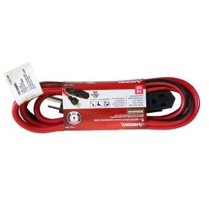 Husky 9 ft. 14/3 Medium-Duty Indoor 3-Outlet Extension Cord - Red and Black - HD#623-395