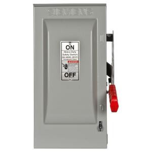 Siemens Heavy Duty 30 Amp 240-Volt 3-Pole Outdoor Fusible Safety Switch with Neutral - HF321NR