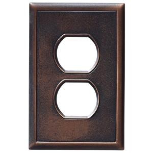 HamptonBay 1 Duplex Outlet Wall Plate - Oil Rubbed Bronze - SWP401-70