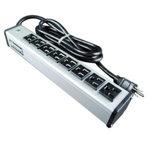Wiremold 15 ft. 8-Outlet Compact Power Strip - UL205BD