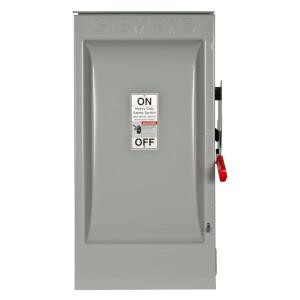 Siemens Heavy Duty 200 Amp 240-Volt 3-Pole Outdoor Fusible Safety Switch with Neutral - HF324NR