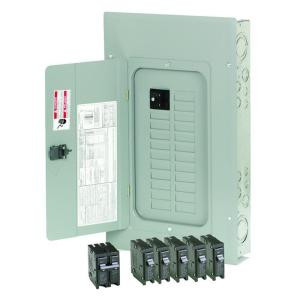 Eaton 100 Amp 20-Space/Circuit Type BR Main Breaker Load Center Value Pack (Includes 6 Breakers) - BR2020B100V