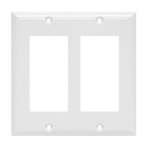 GE Duplex Rocker Wall Plate - White - 40023