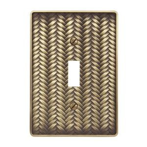 Amerelle Weave 1 Toggle Wall Plate - Bronze - 89TB