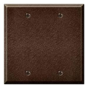 CreativeAccents 2 Gang Toggle Steel Decorative Wall Plate - Textured Antique Copper - 9TAC122