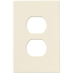 CooperWiringDevices 2 Switch Duplex Nylon Wall Plate - Light Almond - PJS8LA