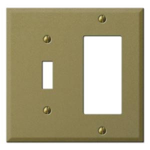 CreativeAccents Steel 1 Toggle 1 Decora Wall Plate - Antique Brass - 9MAB126