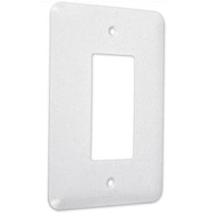 HubbellTayMac 1-Gang Decorator Maxi Metal Wall Plate in White Textured (25-Pack) - WMTW-R-HD