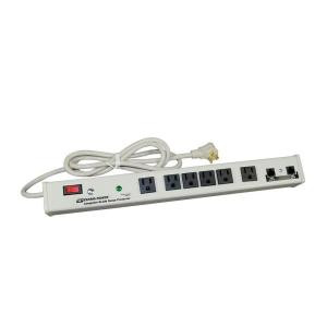 Wiremold 15 ft. 6-Outlet Computer Grade Surge Strip with Lighted On/Off Switch and Surge Protector - M6BZNET-15