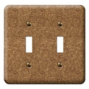 CreativeAccents Steel 2 Toggle Wall Plate - Desert Sand - 9VDS102